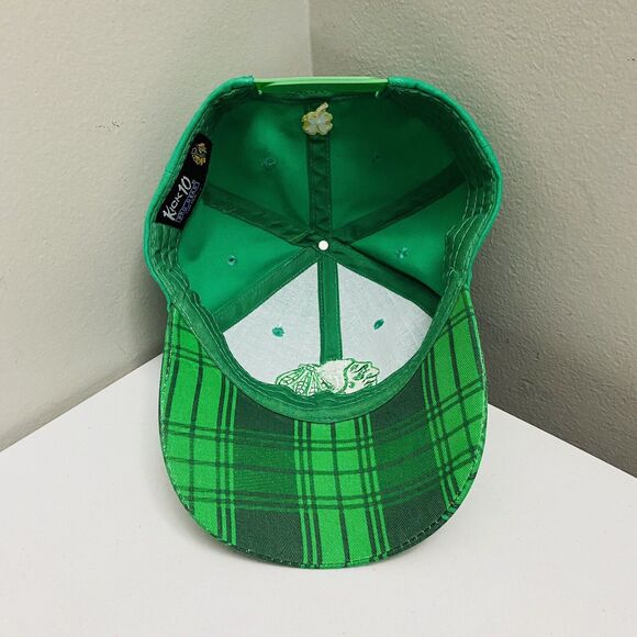 Chicago Blackhawks NHL St. Patrick's Day SGA Snapback Hat Cap Green Plaid Bill - Picture 7 of 9